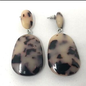 Machete Grande Drop Earrings Blonde Tortoise Classic Retro Italian Statement